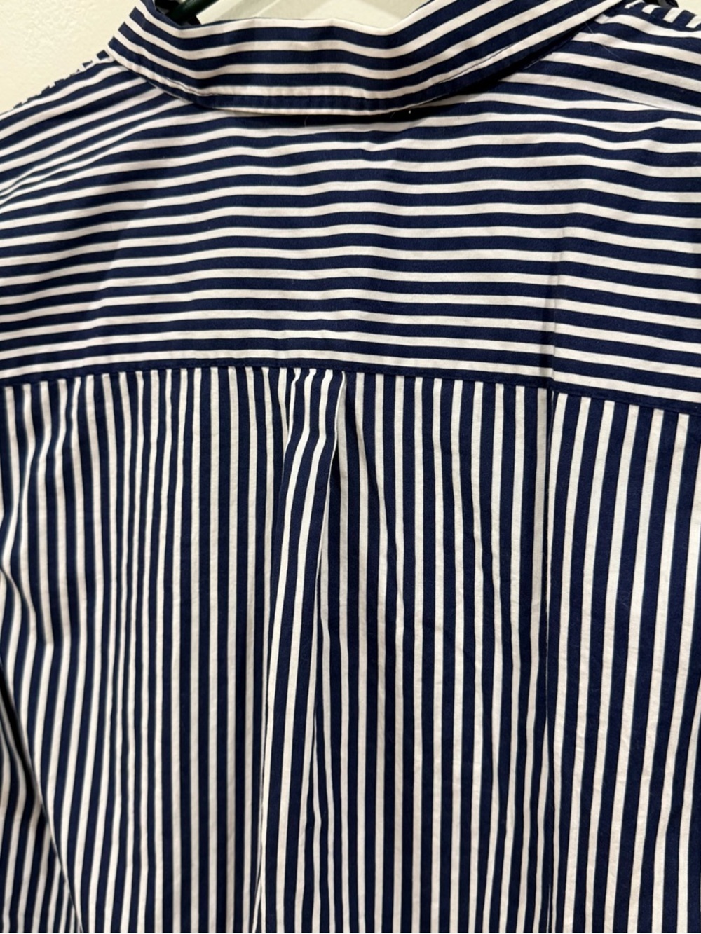 Talbots Navy and White Vertical Stripe Button-Up — Size S — Excellent Condition - Picture 5 of 10